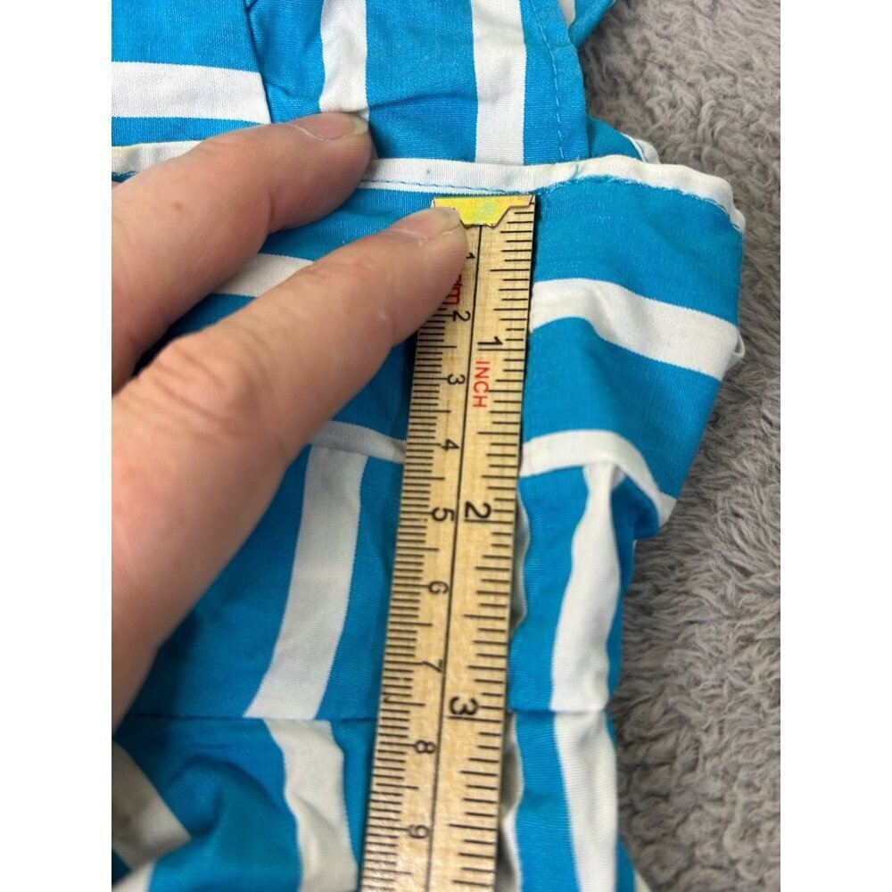 Parker brand shorts blue and white stripe ruffled hem like new condition size 8 - Picture 7 of 8